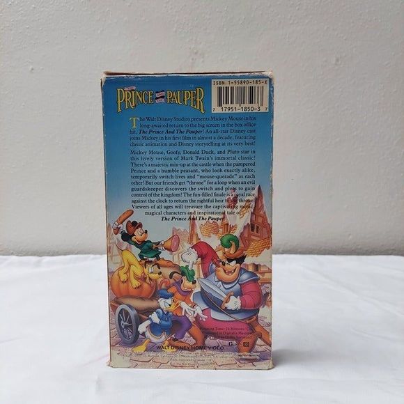 Walt Disney Mini Classics VHS Video Tape The Prince and the Pauper Mickey Mouse - Picture 3 of 6